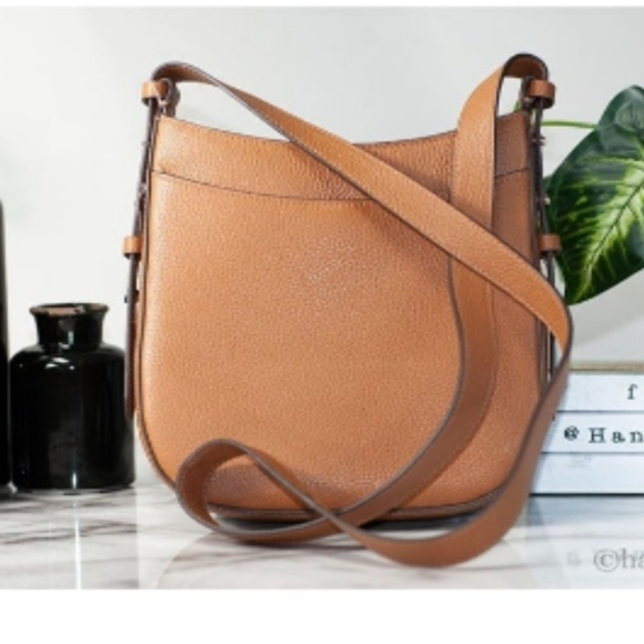 NEW Kate Spade Leila Small Crossbody Gingerbread Pebble Leather North South Bag - Picture 3 of 4